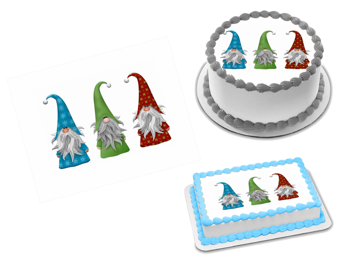 Gnomes Edible Image Frosting Sheet #3 Topper (70+ sizes)