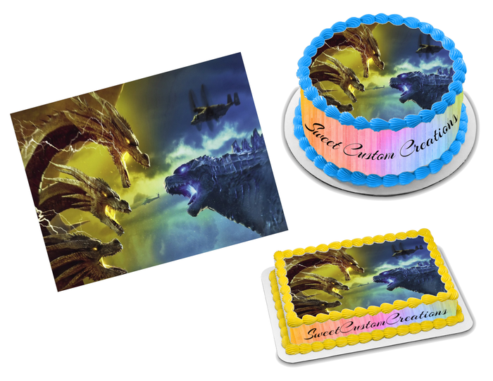 Godzilla King of the Monsters Edible Image Frosting Sheet #1 Topper (70+ sizes)
