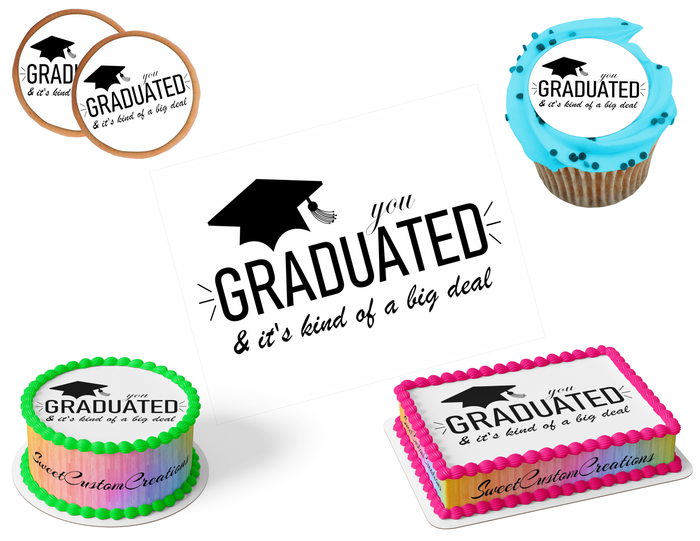 Graduation Edible Image Frosting Sheet #2 (80+ sizes)