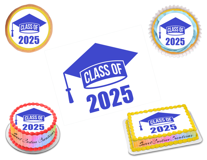 Graduation Edible Image Frosting Sheet #24B (80+ sizes)