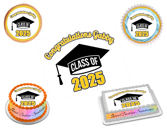 Graduation Edible Image Frosting Sheet #25G (80+ sizes)