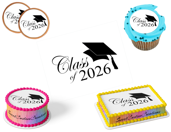 Graduation Edible Image Frosting Sheet #6 (80+ sizes)