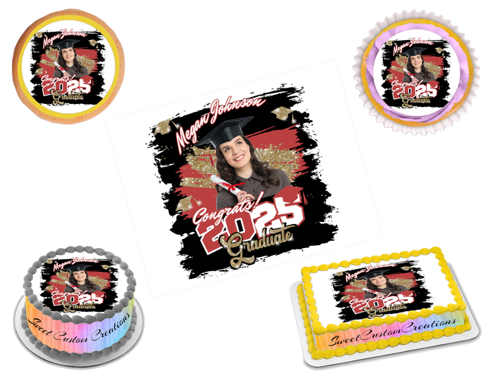 Graduation Photo Edible Image Frosting Sheet #36 (80+ sizes)