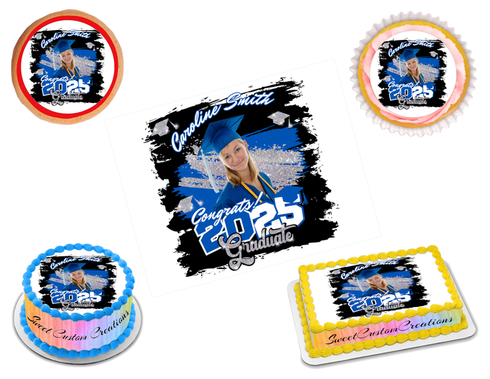 Graduation Photo Edible Image Frosting Sheet #30SGCB (80+ sizes)