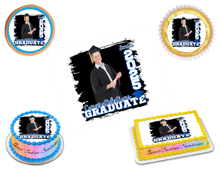 Graduation Photo Edible Image Frosting Sheet #31CB (80+ sizes)