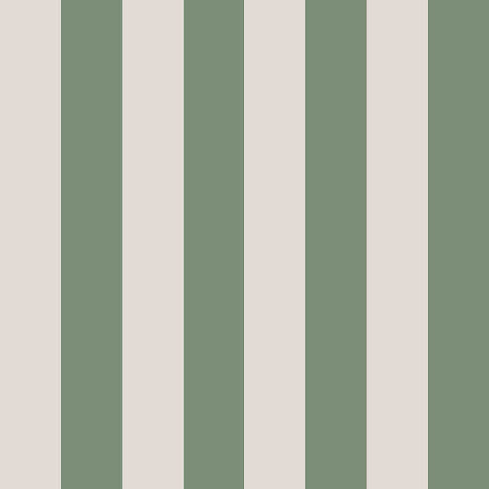 Green Stripes Nursery Wallpaper