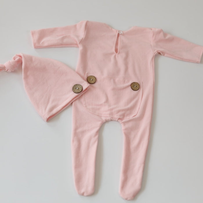 Handmade Newborn Photo Props Romper and Hat