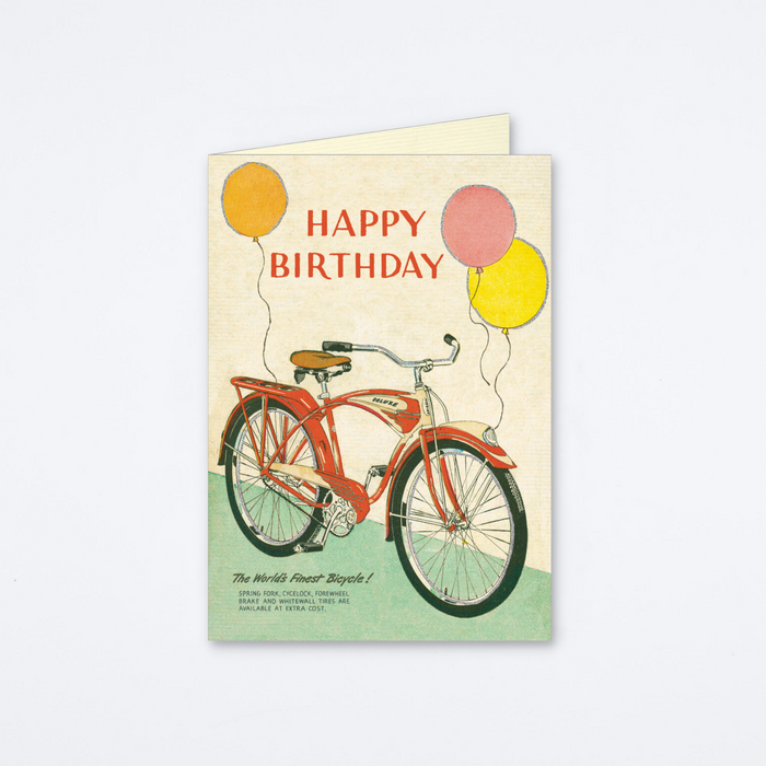Happy Birthday Bicycle Card