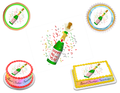 Happy New Year Edible Image Frosting Sheet #4 Topper (70+ sizes)