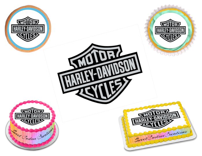 Harley Davidson Edible Image Frosting Sheet #21 (70+ sizes)