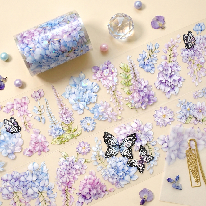 Holo Wisteria Clear Masking Tape - Extra Wide