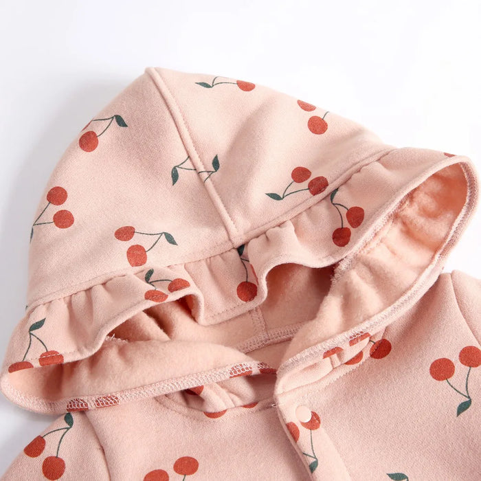 Hooded Baby Girls Rompers