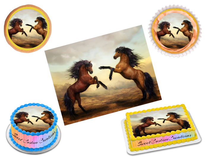Horse Edible Image Frosting Sheet #33 (70+ sizes)