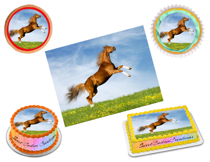 Horse Edible Image Frosting Sheet #36 (70+ sizes)