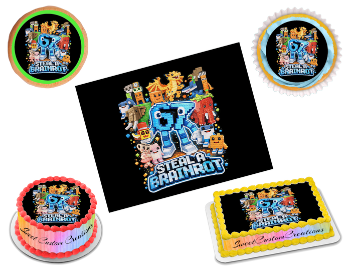 Italian Cartoon Brainrot Edible Image Frosting Sheet #18 (80+ sizes)