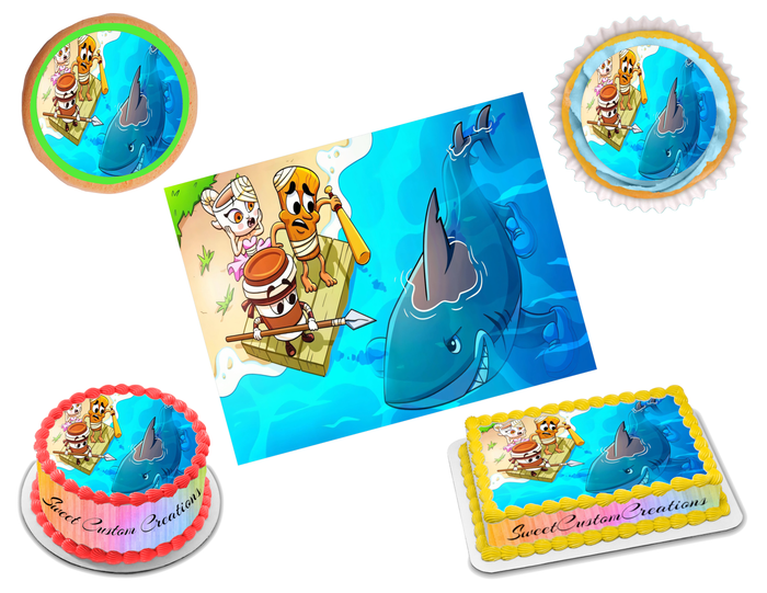 Italian Cartoon Brainrot Edible Image Frosting Sheet #2 (80+ sizes)