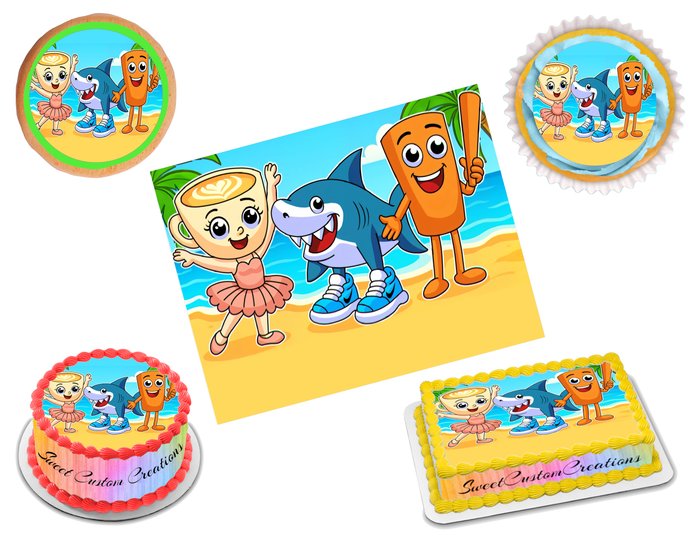 Italian Cartoon Brainrot Edible Image Frosting Sheet #7 (80+ sizes)