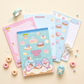 Jinbesan Donut Island Memo Pad - Pastel Friends