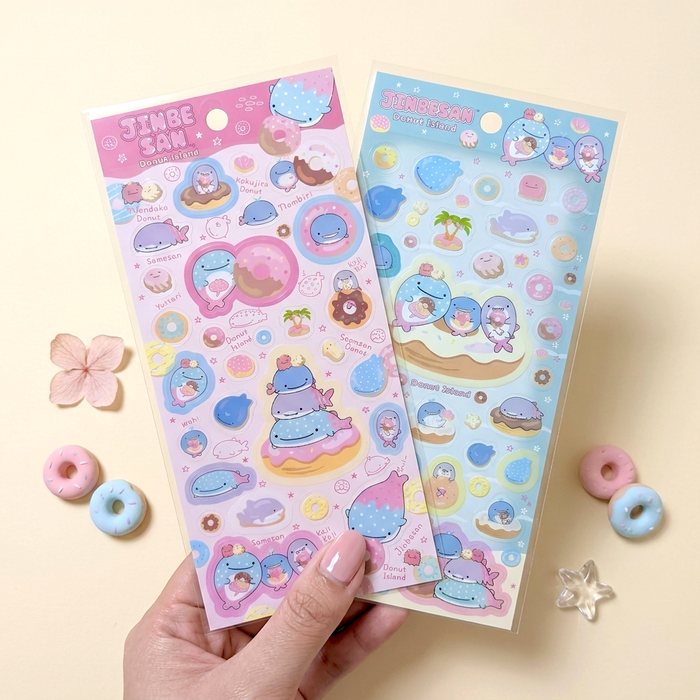 Jinbesan Donut Island Stickers - Limited Summer Edition