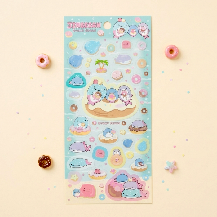 Jinbesan Donut Island Stickers - Limited Summer Edition