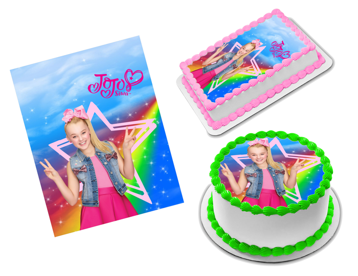 JoJo Siwa Edible Image Frosting Sheet #24 (70+ sizes)