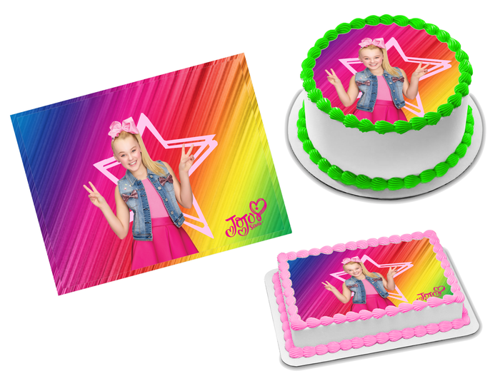 JoJo Siwa Edible Image Frosting Sheet #40 (70+ sizes)