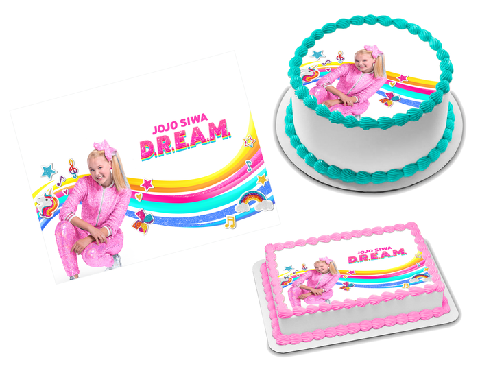 JoJo Siwa Edible Image Frosting Sheet #5 (70+ sizes)