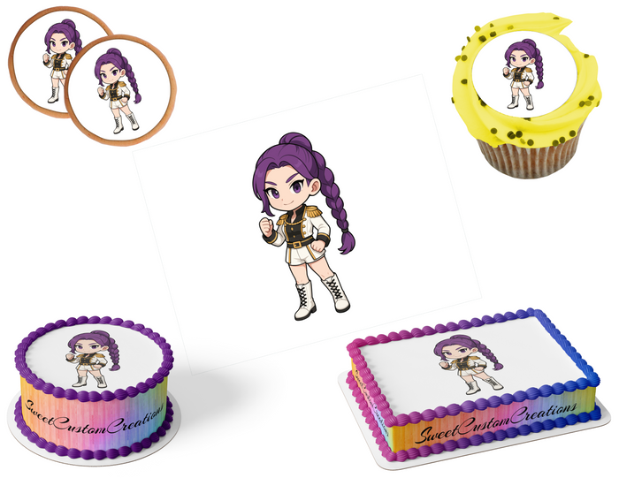 K-Pop Demon Hunters Edible Image Frosting Sheet #122 (80+ sizes)