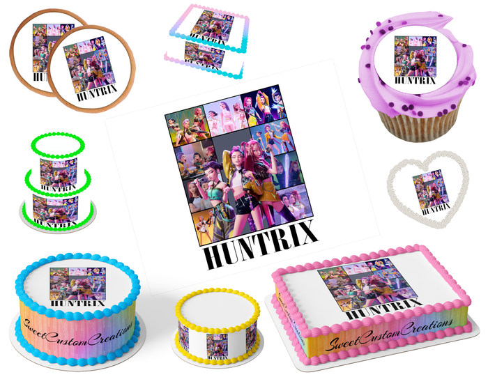 K-Pop Demon Hunters Edible Image Frosting Sheet #163 (80+ sizes)