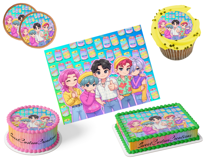 K-Pop Demon Hunters Edible Image Frosting Sheet #196 (80+ sizes)