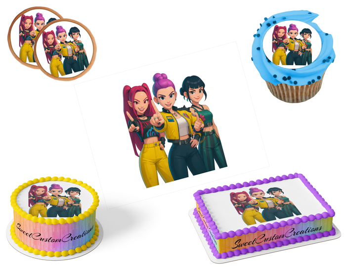 K-Pop Demon Hunters Edible Image Frosting Sheet #92 (80+ sizes)
