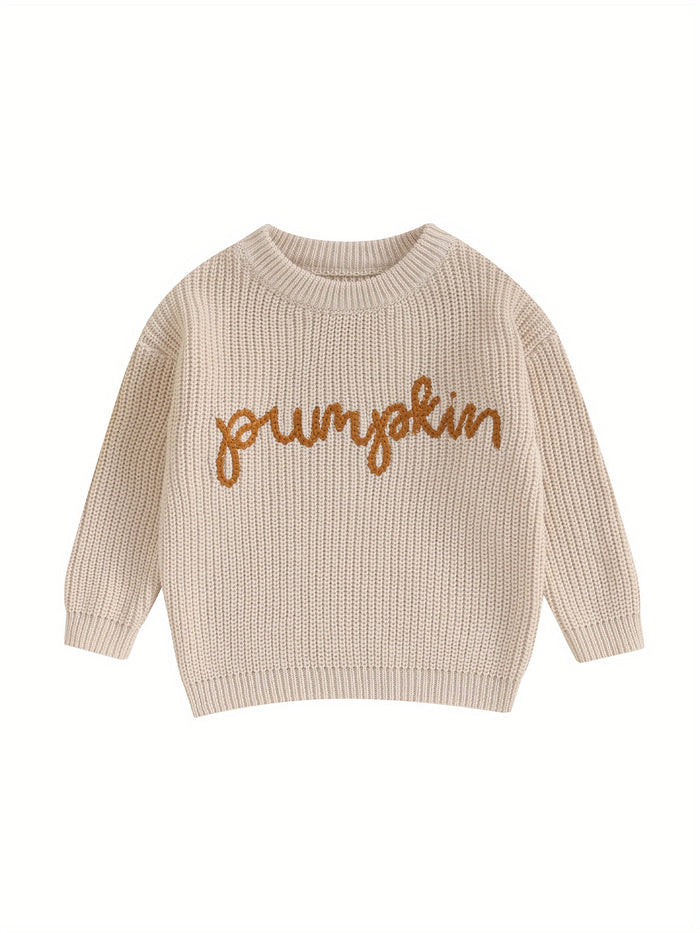 Knitted Baby Pumpkin Sweater - Cozy Nursery