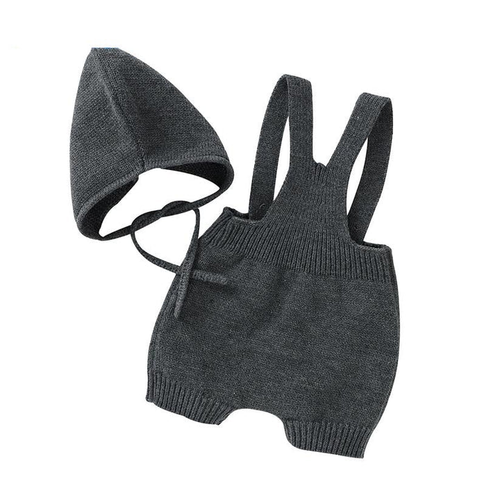 Knitted Jumpsuits with Bonnet