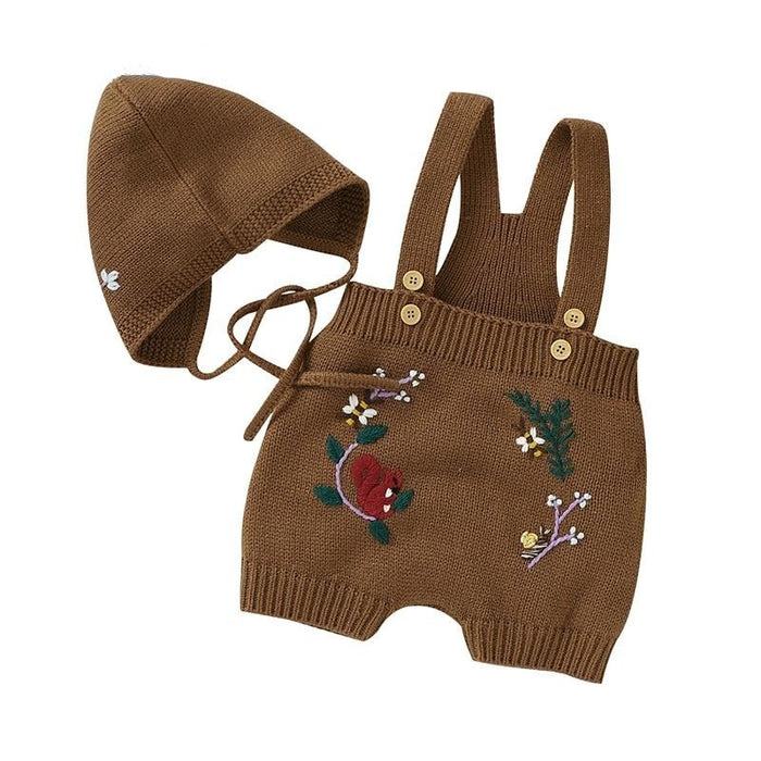 Knitted Jumpsuits with Bonnet
