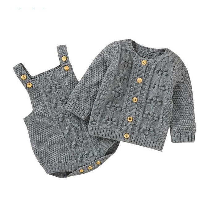 Knitted Sweater Romper Set - Cozy Nursery