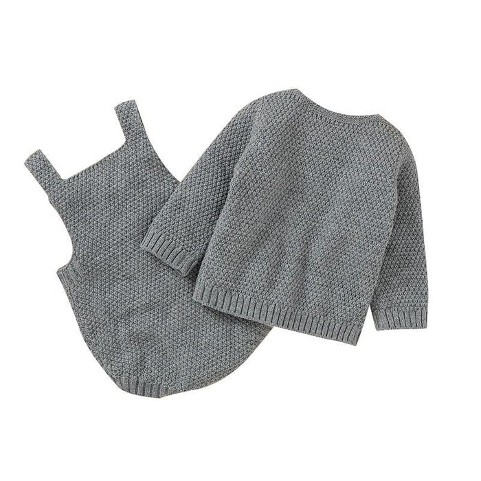 Knitted Sweater Romper Set - Cozy Nursery