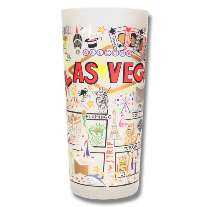 Las Vegas Frosted Glass Tumbler