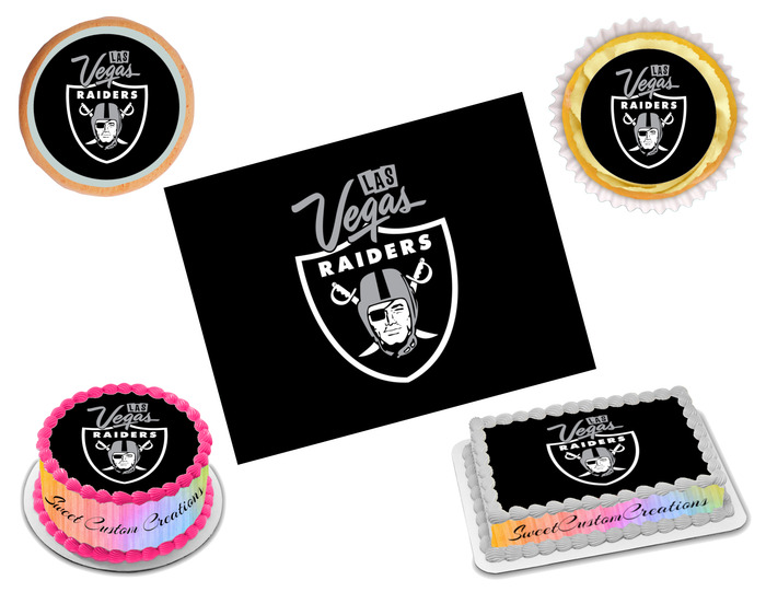 Las Vegas Raiders Edible Image Frosting Sheet #1 (70+ sizes)