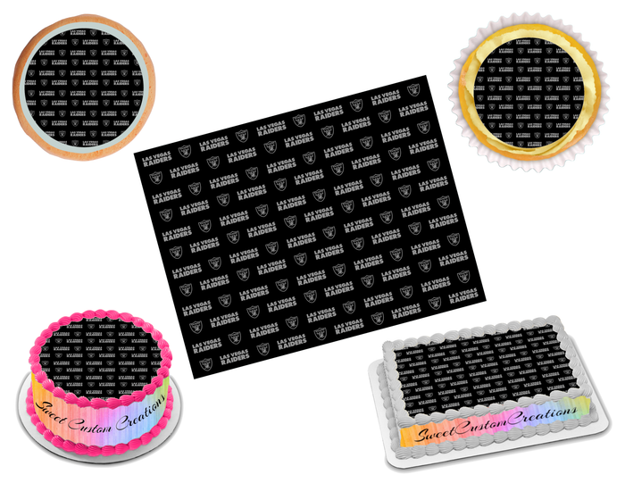 Las Vegas Raiders Edible Image Frosting Sheet #11 (70+ sizes)