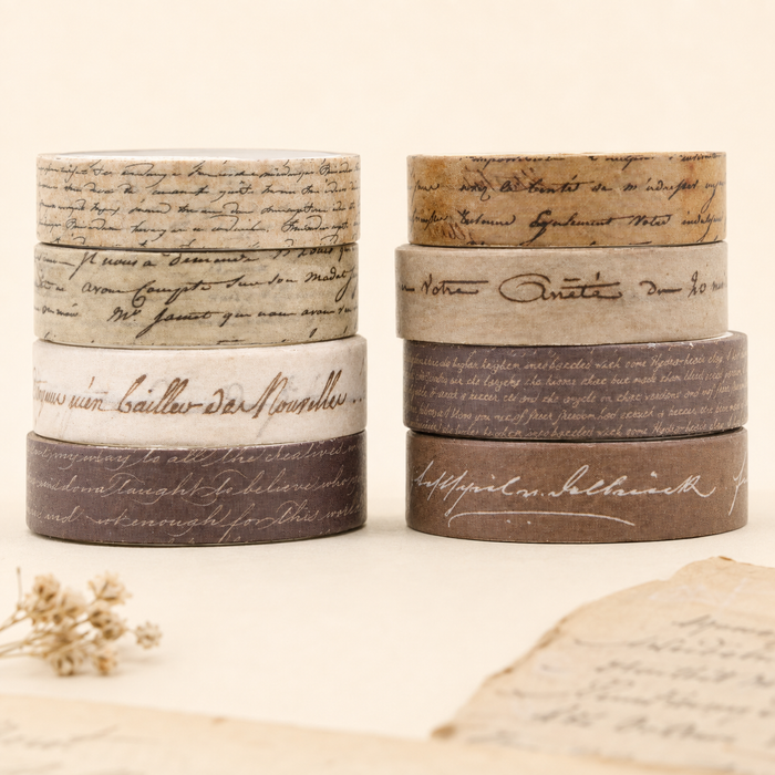 Letters Never Sent Vintage Script Washi Tape Set