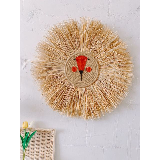 Lion Head Raffia Hanging Safari & Boho Nursery Decor - Cozy Nursery
