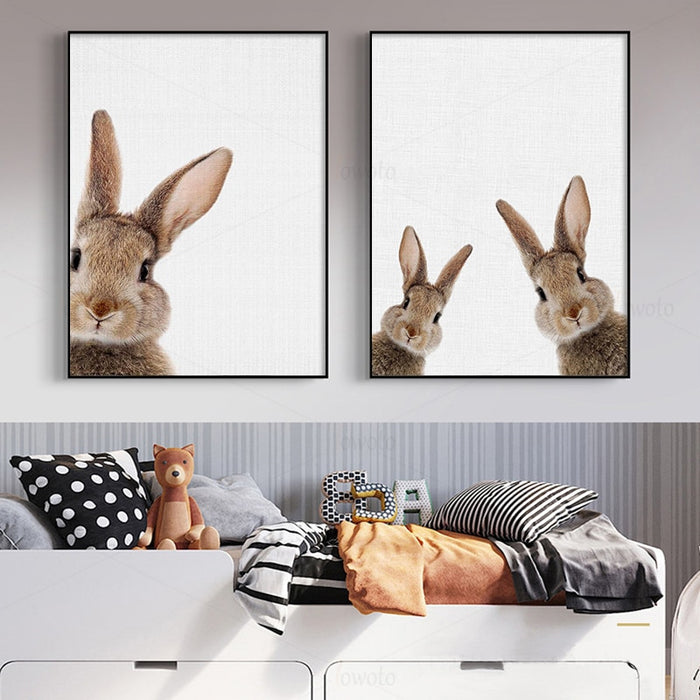Little Rabbits Posters - Cozy Nursery