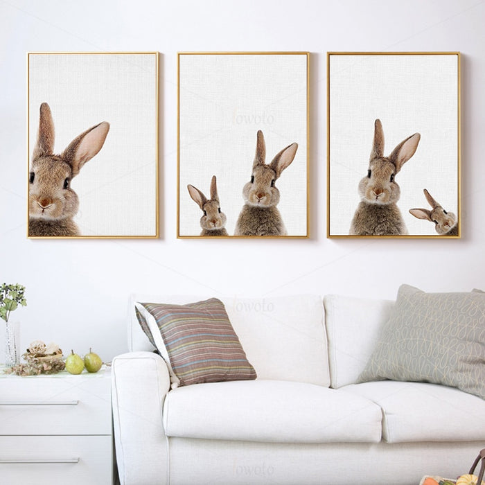 Little Rabbits Posters - Cozy Nursery