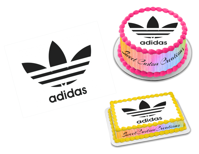 Adidas Logo Edible Image Frosting Sheet #1 Topper (70+ sizes)