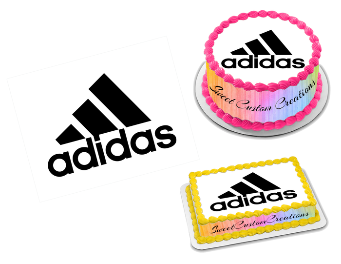 Adidas Logo Edible Image Frosting Sheet #5 Topper (70+ sizes)