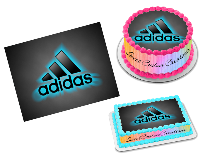 Adidas Logo Edible Image Frosting Sheet #9 Topper (70+ sizes)