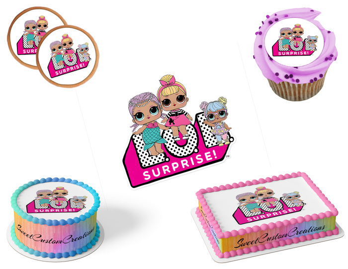 LOL Surprise Dolls Edible Image Frosting Sheet #35 (80+ sizes)