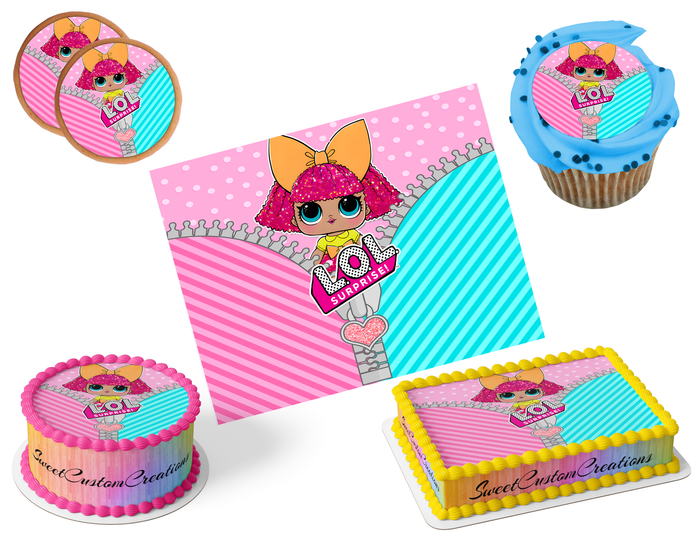 LOL Surprise Dolls Edible Image Frosting Sheet #48 (80+ sizes)