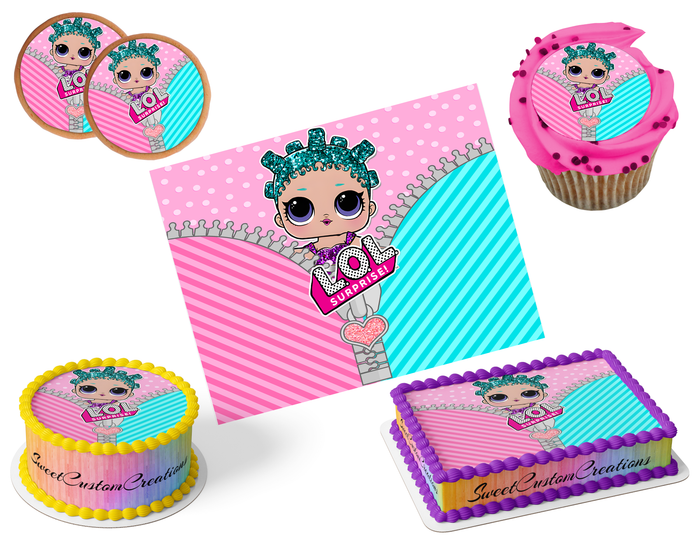 LOL Surprise Dolls Edible Image Frosting Sheet #66 (80+ sizes)