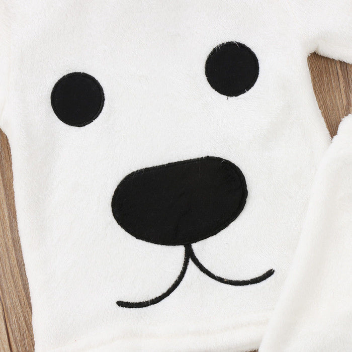 Baby Long Sleeve Fleece Jumpsuit Set 3 pcs - Cozy Nursery